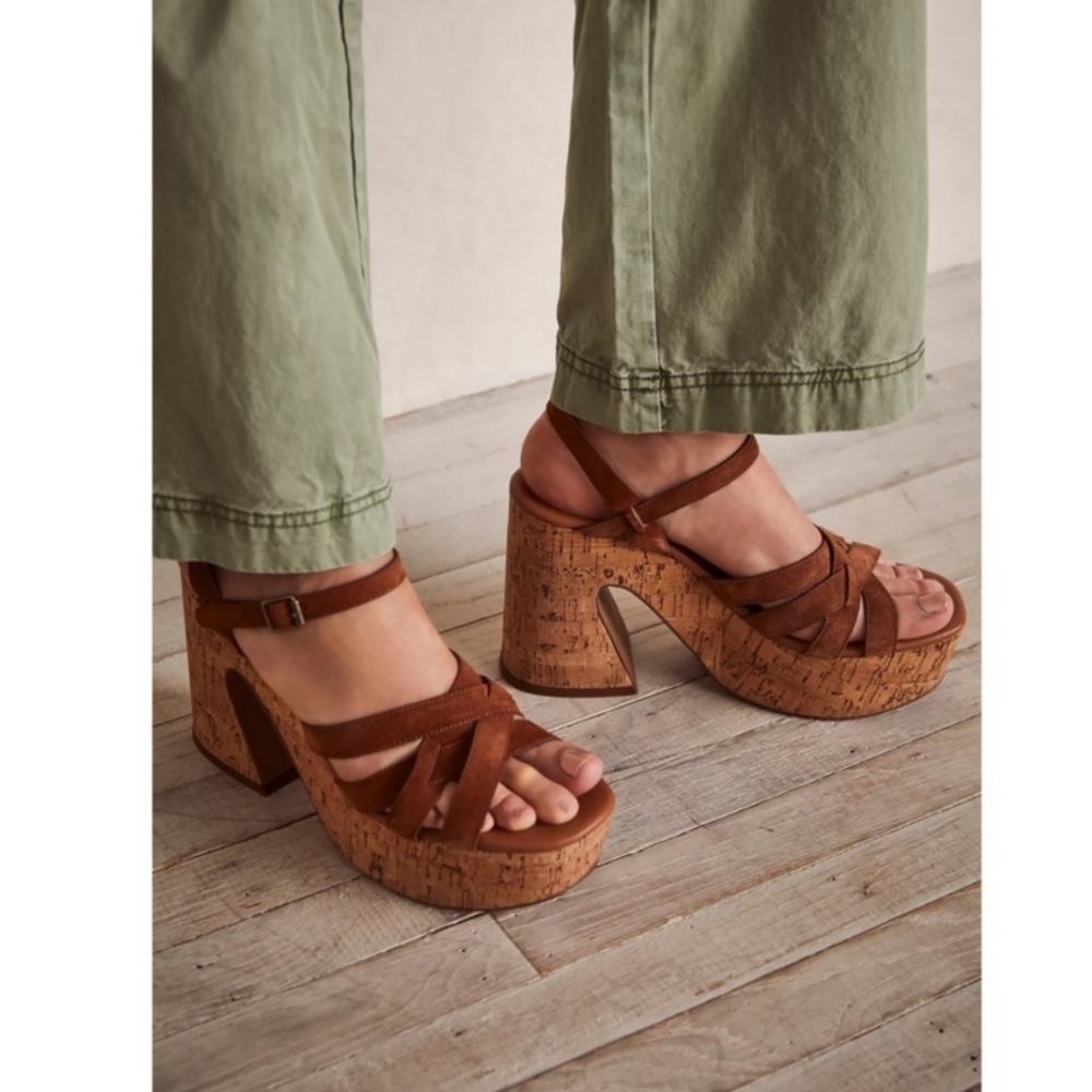 Free People Lisbon MJ Platform Sandals Size/39.5 - Picture 1 of 8